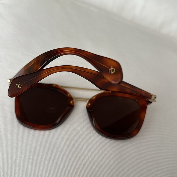 NWOT Rag & Bone 50MM RNB1005/S Square Sunglasses in Brown tortoise OS